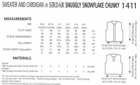 Knitting Pattern - Sirdar 1411 - Snuggly Snowflake Chunky - Sweater & Cardigan